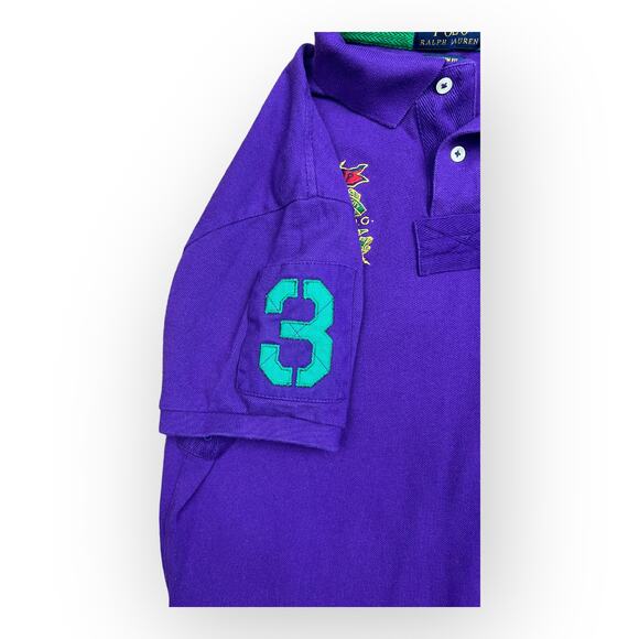 Polo Ralph Lauren Rare Vintage Big Pony 1987 Crest Accent Polo | Royal Purple - Picture 7 of 10